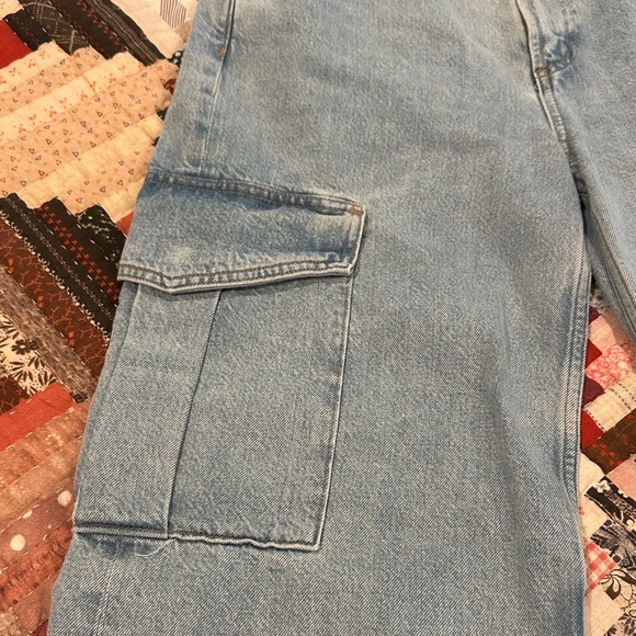 Agolde Denim Cargo Wide-Leg Jeans - Picture 6 of 7